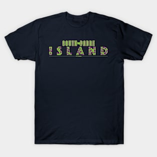 South Padre Island Inspired Design in Green and Purple T-Shirt